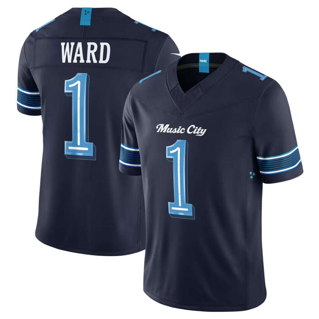 Tlead T.Titans #1 Cameron Ward Player Navy 2026 Rivalries Collection Limited Home Game Stitched Jerseys