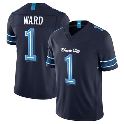 Tlead T.Titans #1 Cameron Ward Player Navy 2026 Rivalries Collection Limited Home Game Stitched Jerseys