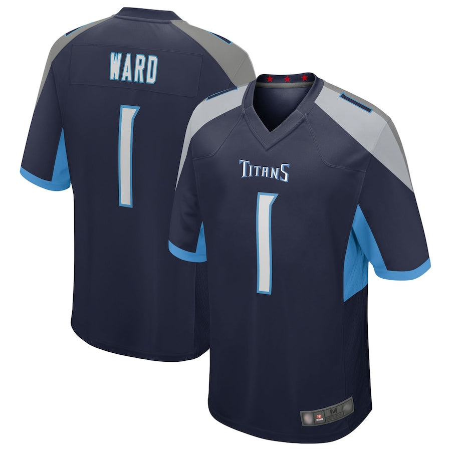Tlead T.Titans #1 Cameron Ward Player Navy Game Stitched Jerseys