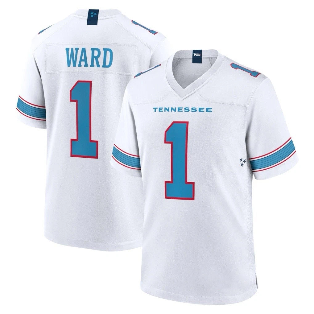 Tlead T.Titans #1 Cameron Ward Player White 2026 Game Home Stitched Jerseys