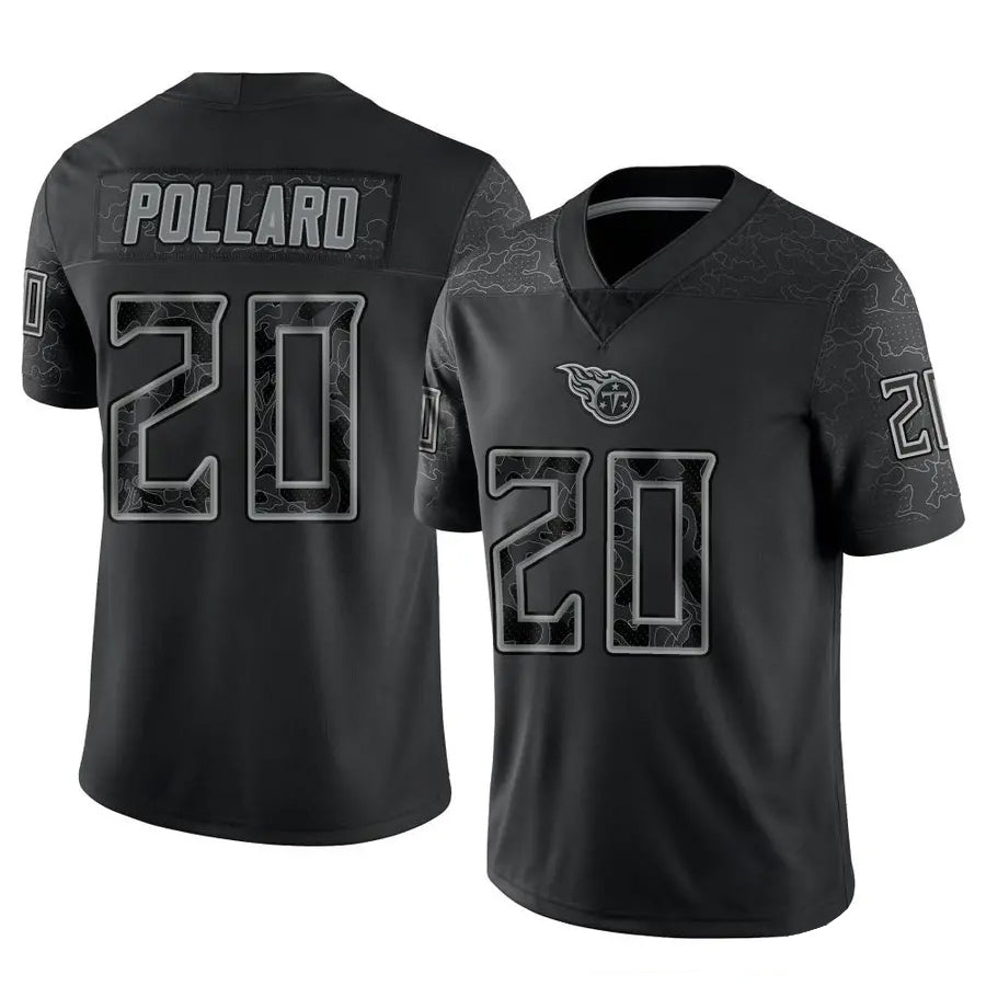 Tlead T.Titans #20 Tony Pollard Player Black RFLCTV Limited Stitched Jerseys