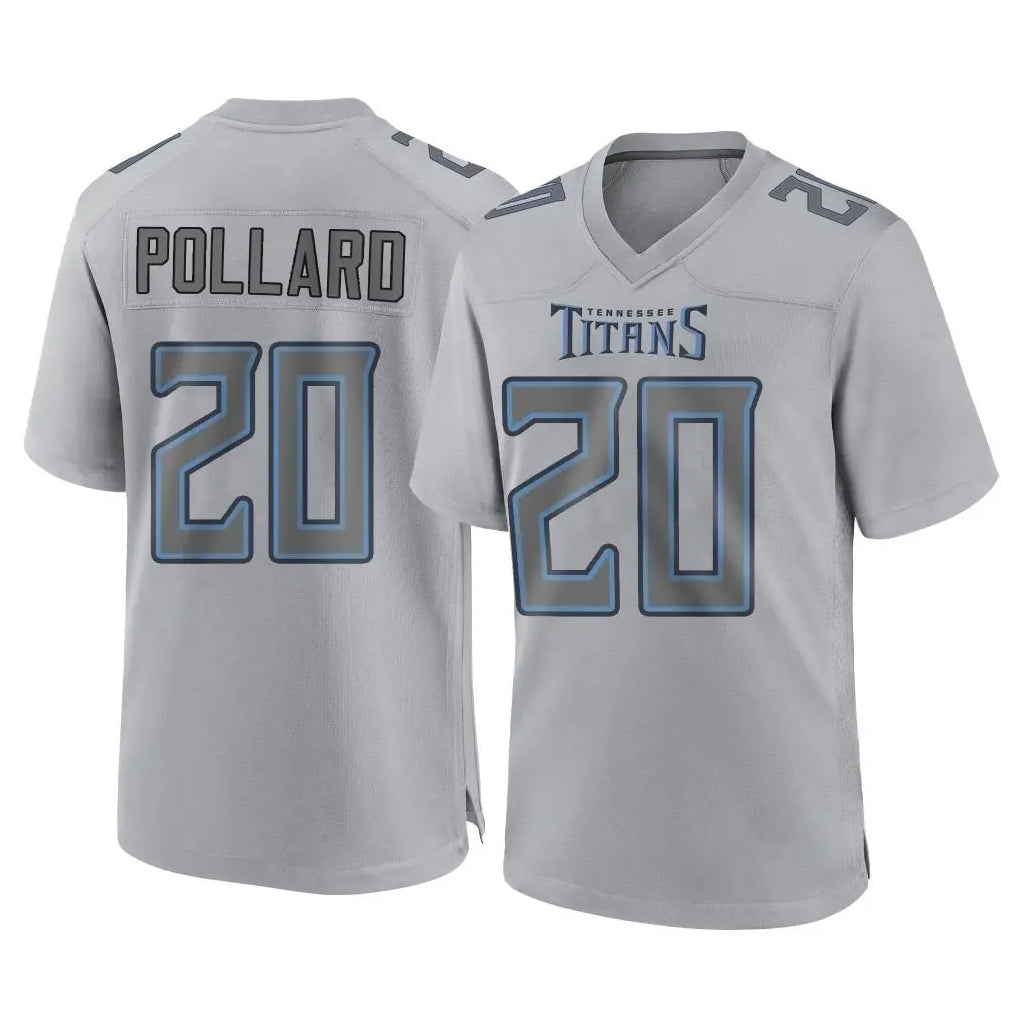 Tlead T.Titans #20 Tony Pollard Player Gray Atmosphere Fashion Home Game Stitched Jerseys