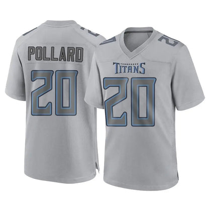 Tlead T.Titans #20 Tony Pollard Player Gray Atmosphere Fashion Home Game Stitched Jerseys