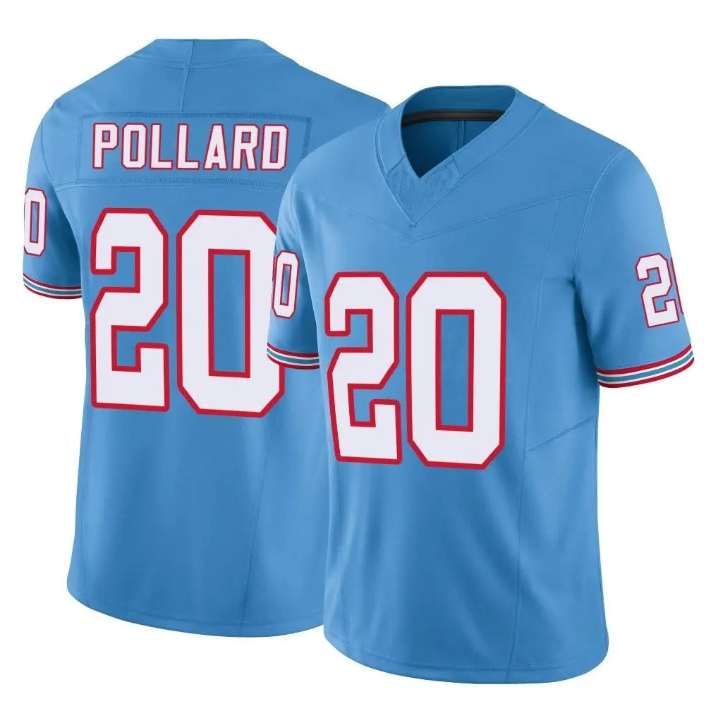 Tlead T.Titans #20 Tony Pollard Player Light Blue Limited Vapor F.U.S.E. Home Game Stitched Jerseys