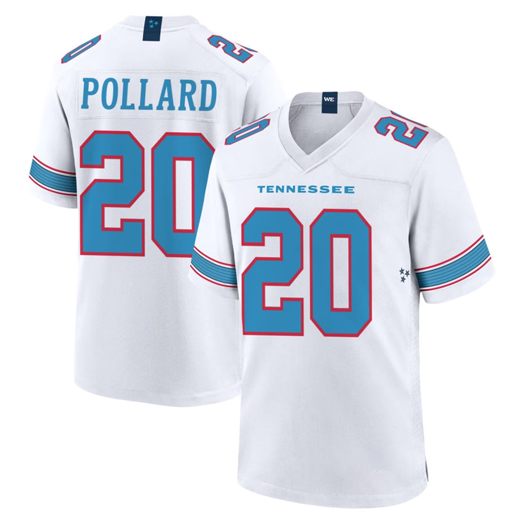 Tlead T.Titans #20 Tony Pollard Player White 2026 Game Home Stitched Jerseys