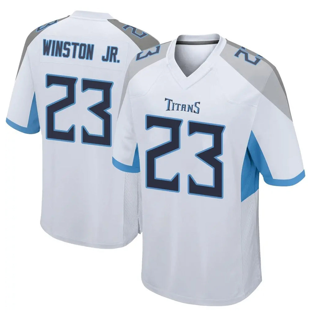 Tlead T.Titans #23 Kevin Winston Jr. Player White Home Game Stitched Jerseys