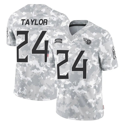 Tlead T.Titans #24 Alontae Taylor Player Arctic Camo Limited Salute to Service Home Game Stitched Jerseys