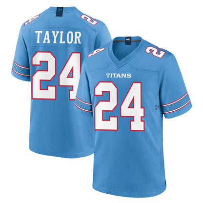Tlead T.Titans #24 Alontae Taylor Player Light Blue 2026 Game Home Stitched Jerseys
