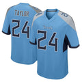 Tlead T.Titans #24 Alontae Taylor Player Light Blue Home Game Stitched Jerseys