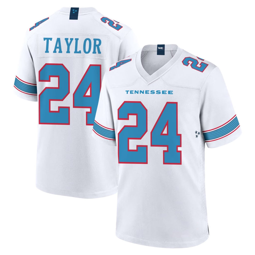 Tlead T.Titans #24 Alontae Taylor Player White 2026 Game Home Stitched Jerseys