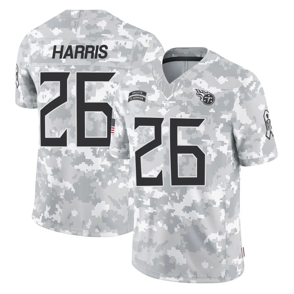Tlead T.Titans #26 Marcus Harris Player Arctic Camo Limited Salute to Service Home Game Stitched Jerseys