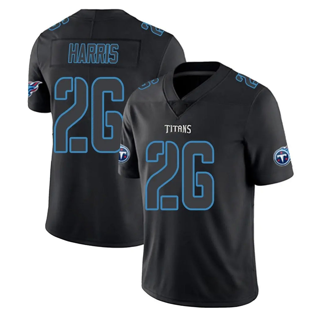 Tlead T.Titans #26 Marcus Harris Player Black Impact Limited Home Game Stitched Jerseys
