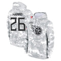 Tlead T.Titans #26 Marcus Harris Player Camo Arctic Salute to Service Pullover Hoodies Home Game Stitched Jerseys