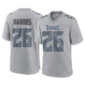 Tlead T.Titans #26 Marcus Harris Player Gray Atmosphere Fashion Home Game Stitched Jerseys