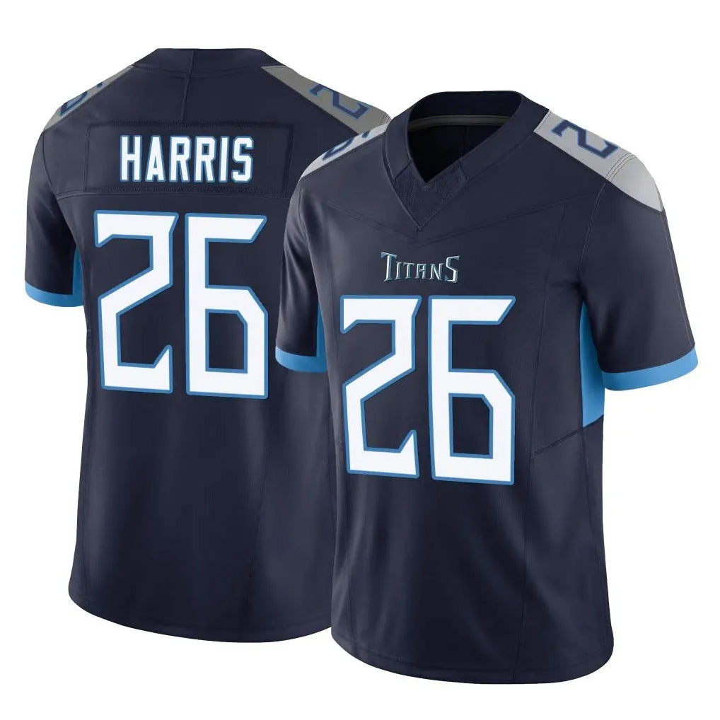 Tlead T.Titans #26 Marcus Harris Player Navy Limited Vapor F.U.S.E. Home Game Stitched Jerseys