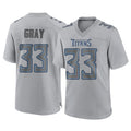 Tlead T.Titans #33 Cedric Gray Player Gray Atmosphere Fashion Home Game Stitched Jerseys