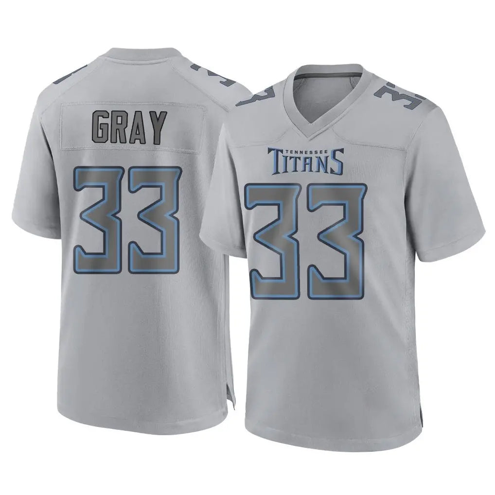Tlead T.Titans #33 Cedric Gray Player Gray Atmosphere Fashion Home Game Stitched Jerseys