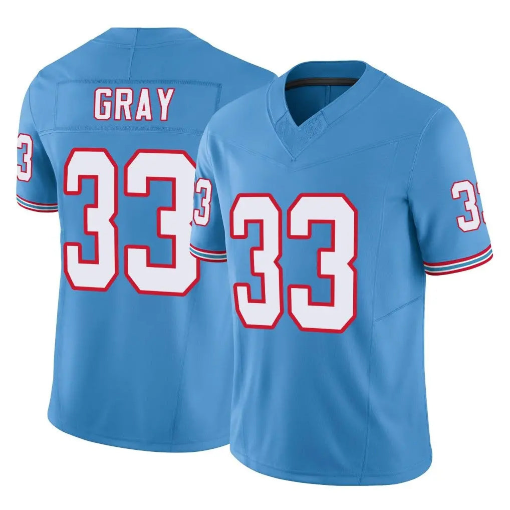 Tlead T.Titans #33 Cedric Gray Player Light Blue Limited Vapor F.U.S.E. Home Game Stitched Jerseys