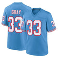 Tlead T.Titans #33 Cedric Gray Player Light Blue Oilers Throwback Home Game Stitched Jerseys