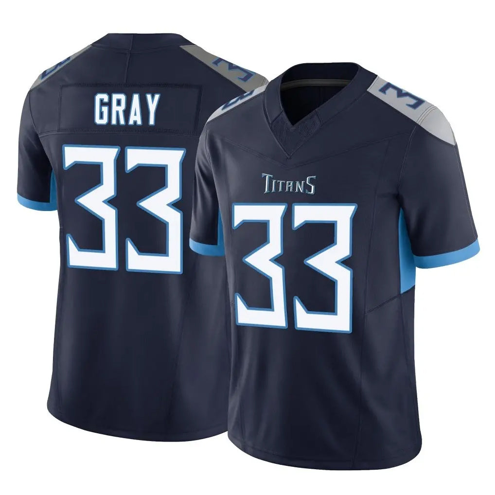 Tlead T.Titans #33 Cedric Gray Player Navy Limited Vapor F.U.S.E. Home Game Stitched Jerseys