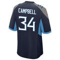 Tlead T.Titans #34 Earl Campbell Player Navy Home Game Football Jerseys