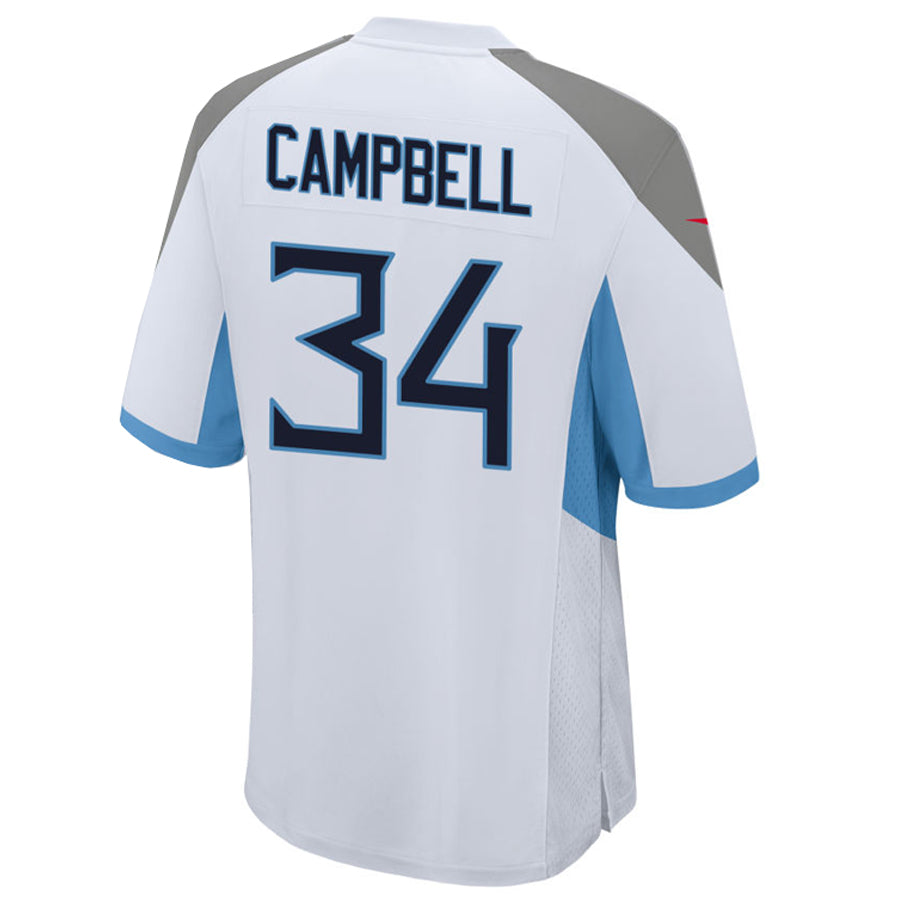 Tlead T.Titans #34 Earl Campbell Player White Home Game Football Jerseys