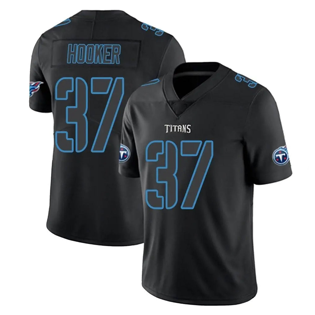 Tlead T.Titans #37 Amani Hooker Player Black Impact Limited Home Game Stitched Jerseys