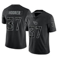 Tlead T.Titans #37 Amani Hooker Player Black Limited Reflective Home Game Stitched Jerseys