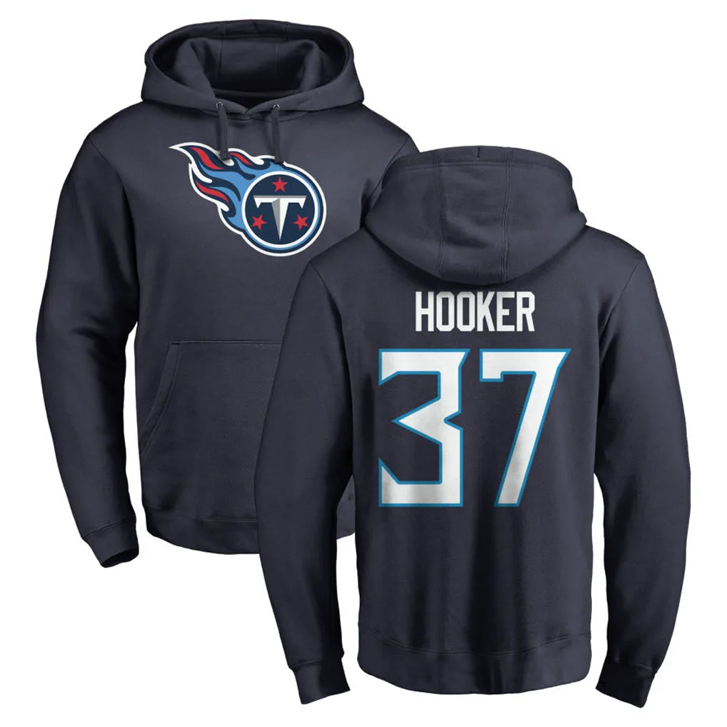 Tlead T.Titans #37 Amani Hooker Player Navy Logo Pullover Hoodies Home Game Stitched Jerseys