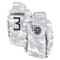 Tlead T.Titans #3 Tommy Townsend Player Camo Arctic Salute to Service Pullover Hoodies Home Game Stitched Jerseys