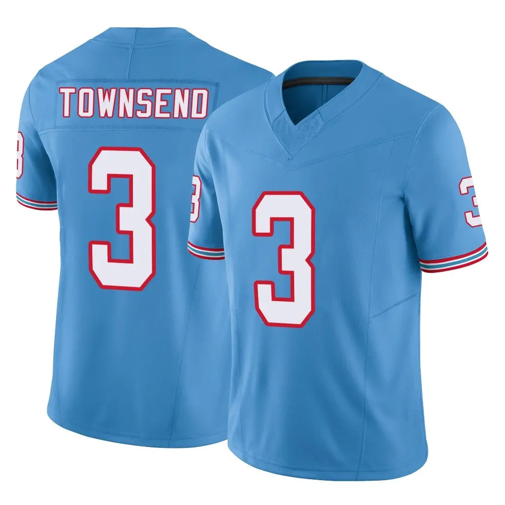 Tlead T.Titans #3 Tommy Townsend Player Light Blue Limited Vapor F.U.S.E. Home Game Stitched Jerseys
