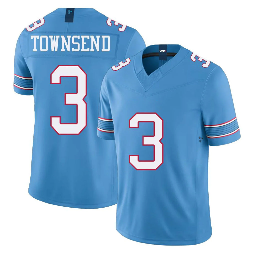 Tlead T.Titans #3 Tommy Townsend Player Light Blue Team Vapor F.U.S.E. Limited Home Game Stitched Jerseys