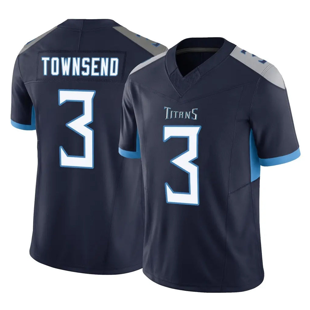 Tlead T.Titans #3 Tommy Townsend Player Navy Limited Vapor F.U.S.E. Home Game Stitched Jerseys