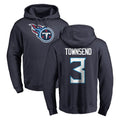 Tlead T.Titans #3 Tommy Townsend Player Navy Logo Pullover Hoodies Home Game Stitched Jerseys