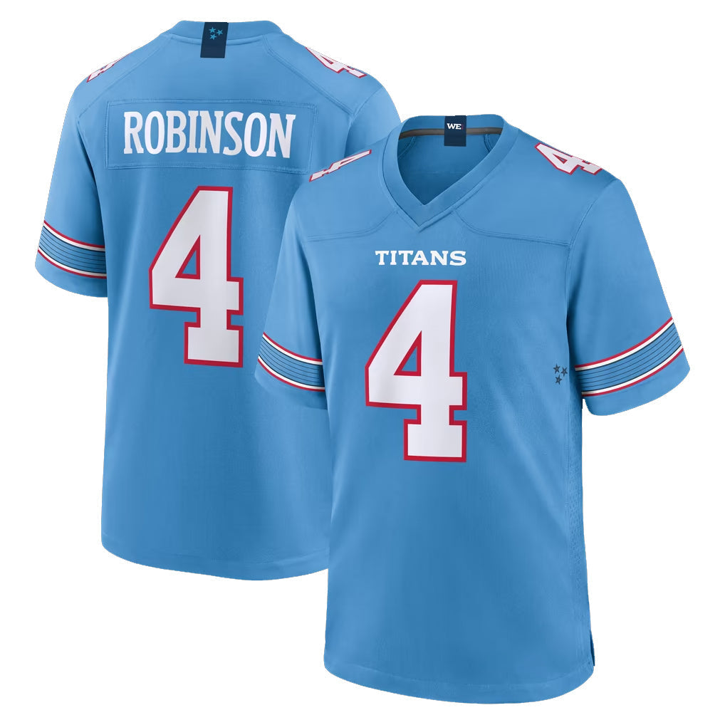 Tlead T.Titans #4 Wan'Dale Robinson Player Light Blue 2026 Game Home Stitched Jerseys