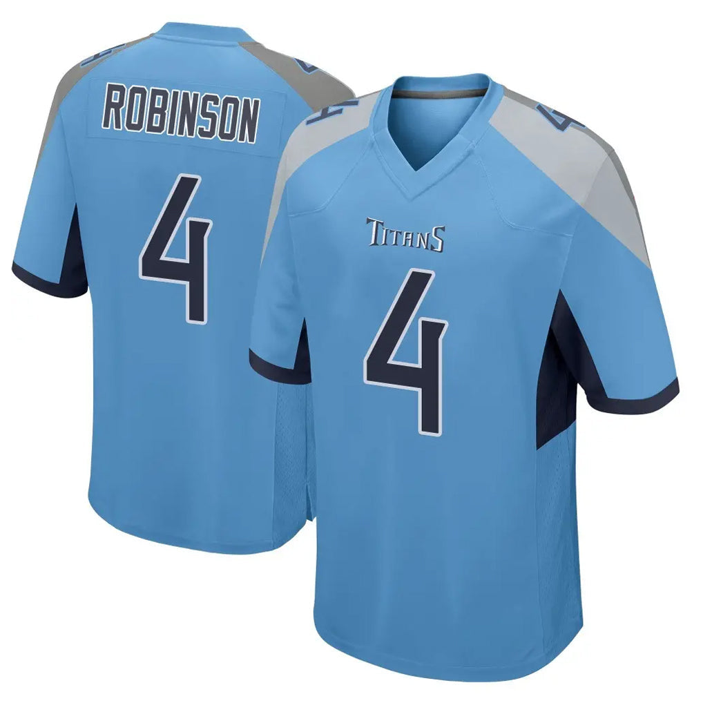 Tlead T.Titans #4 Wan'Dale Robinson Player Light Blue Home Game Stitched Jerseys