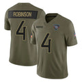 Tlead T.Titans #4 Wan'Dale Robinson Player Olive Limited 2025 Salute to Service Home Game Stitched Jerseys
