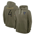 Tlead T.Titans #4 Wan'Dale Robinson Player Olive Salute to Service Hoodies Home Game Stitched Jerseys