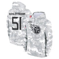Tlead T.Titans #51 Austin Schlottmann Player Camo Arctic Salute to Service Pullover Hoodies Home Game Stitched Jerseys