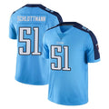 Tlead T.Titans #51 Austin Schlottmann Player Light Blue Limited Color Rush Home Game Stitched Jerseys
