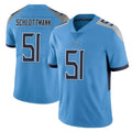 Tlead T.Titans #51 Austin Schlottmann Player Light Blue Limited Vapor Untouchable Home Game Stitched Jerseys