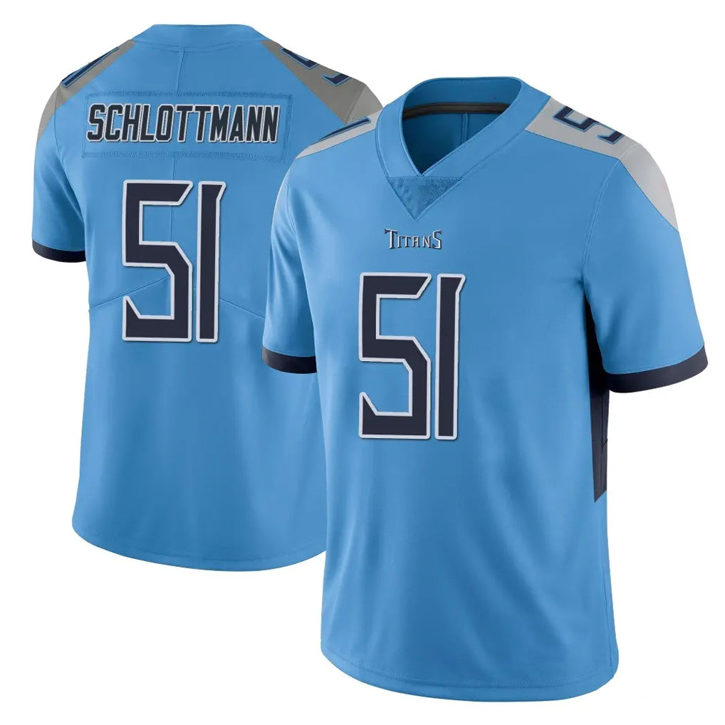 Tlead T.Titans #51 Austin Schlottmann Player Light Blue Limited Vapor Untouchable Home Game Stitched Jerseys
