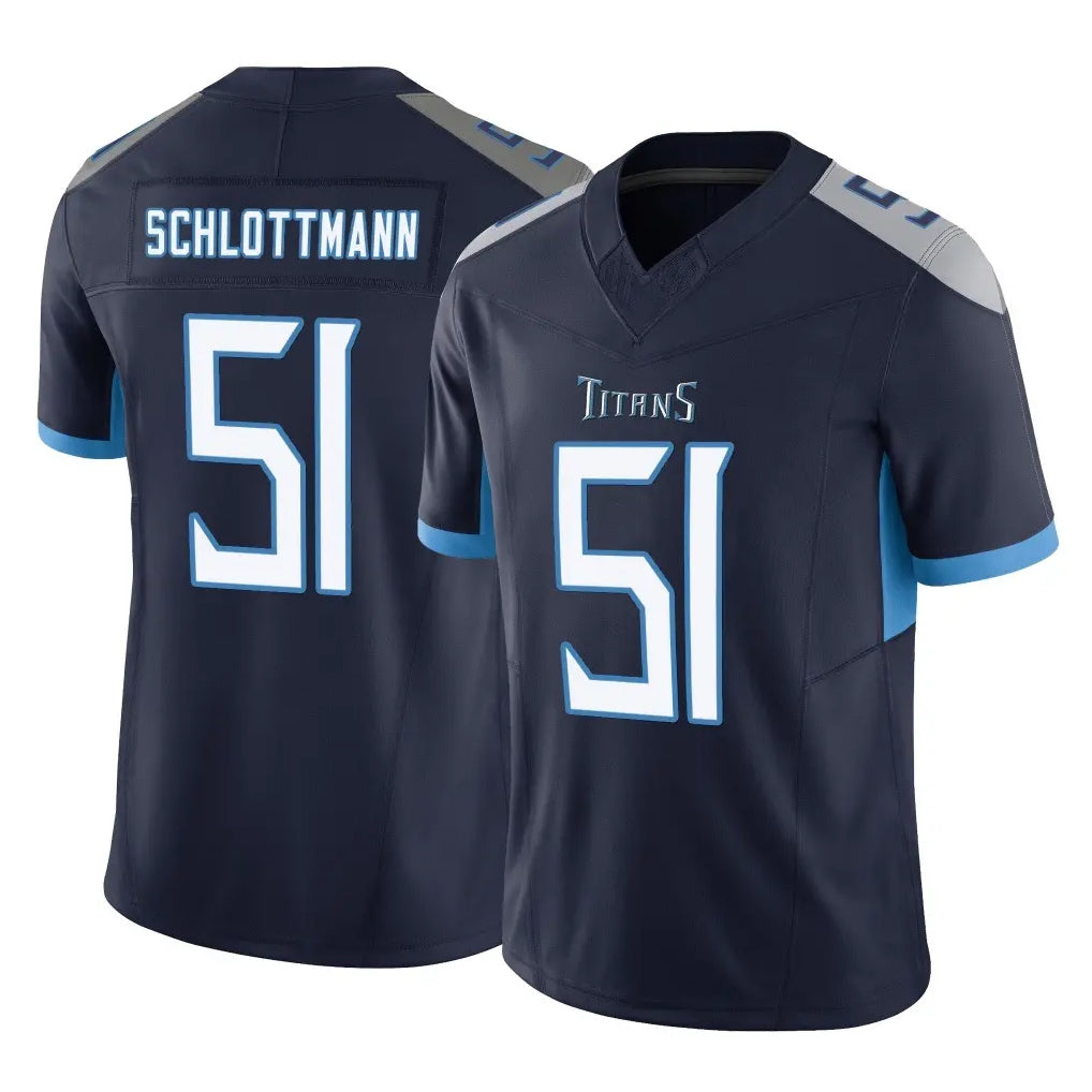 Tlead T.Titans #51 Austin Schlottmann Player Navy Limited Vapor F.U.S.E. Home Game Stitched Jerseys