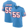 Tlead T.Titans #55 JC Latham Player Blue Throwback Alternate Game Stitched Jerseys