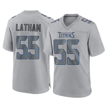 Tlead T.Titans #55 JC Latham Player Gray Atmosphere Fashion Home Game Stitched Jerseys
