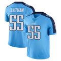 Tlead T.Titans #55 JC Latham Player Light Blue Limited Color Rush Home Game Stitched Jerseys