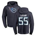 Tlead T.Titans #55 JC Latham Player Navy Logo Pullover Hoodies Home Game Stitched Jerseys