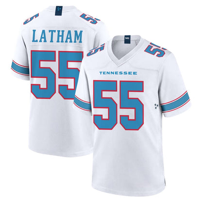 Tlead T.Titans #55 JC Latham Player White 2026 Game Home Stitched Jerseys