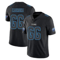 Tlead T.Titans #66 Fernando Carmona Jr. Player Black Impact Limited Home Game Stitched Jerseys