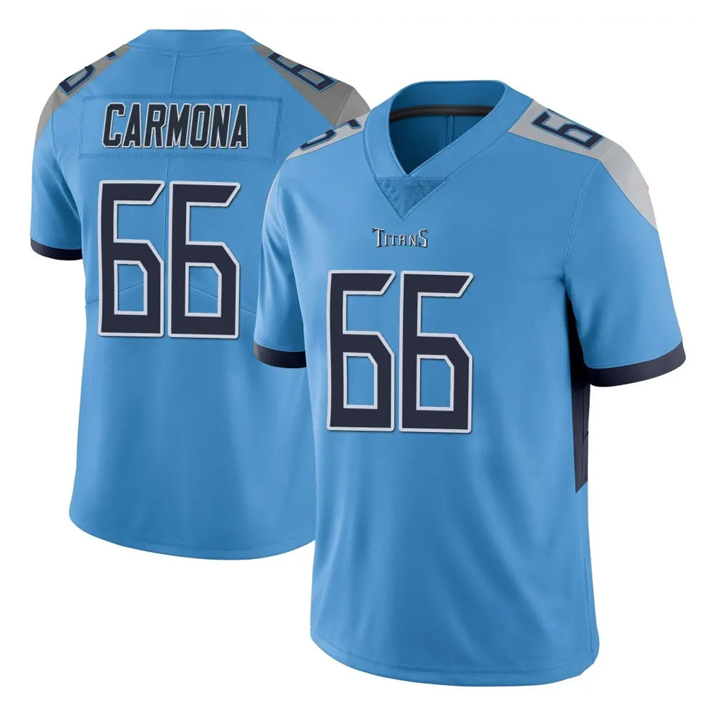 Tlead T.Titans #66 Fernando Carmona Jr. Player Light Blue Limited Vapor Untouchable Home Game Stitched Jerseys